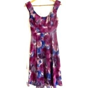 NWT Dress Barn Pink/Purple Floral Dress, Size 4